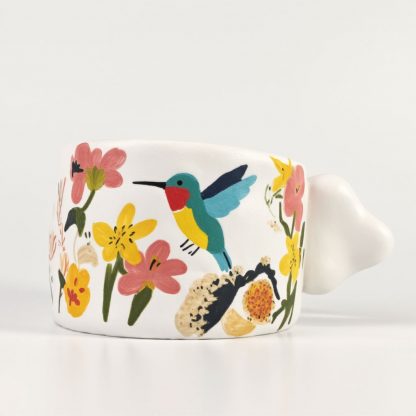 Hummingbird Haven: Hand-Painted Ceramic Mug