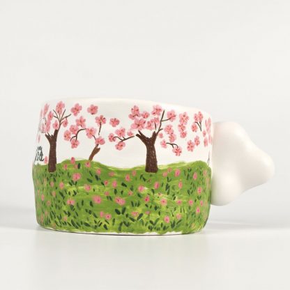 Blossom Meadow Mug: Hand-Painted Ceramic Delight