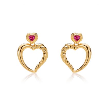 Golden Heartbeat Earrings: Handmade Luxury with a Personal Touch