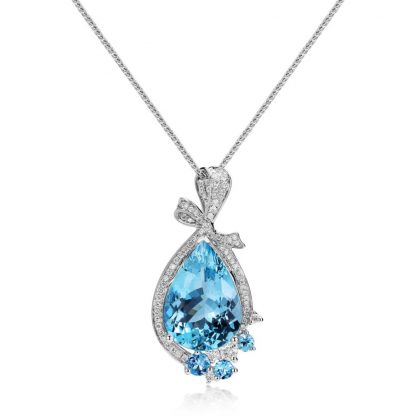 Aquamarine Dream: Handcrafted Gemstone Pendant Necklace