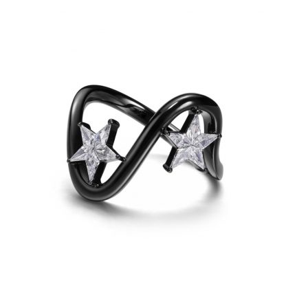 Celestial Sparkle: Handmade Starburst Infinity Ring