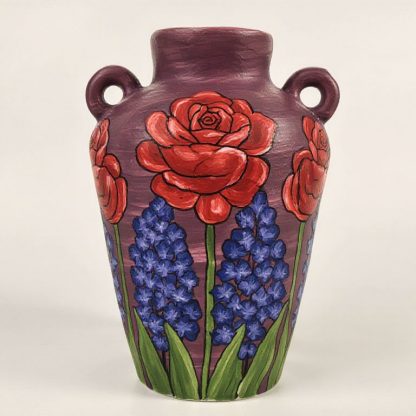 Hand-Painted Floral Symphony Vase: Unique, Handmade Art for Your Home