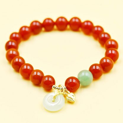 Crystal Bead Bracelet - Vibrant Red Elegance