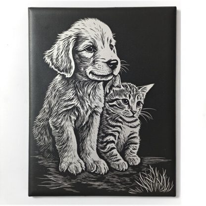 Paws & Reflect: Silver Inlay Pet Panel