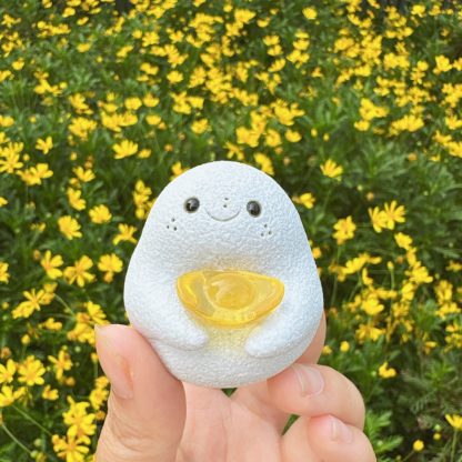Citrine Crystal Huggy Buddy – Handmade Wealth Charm for Focus, Desk Energy & Mindfulness Gift (Natural Feng Shui Prosperity Stone) - Image 5