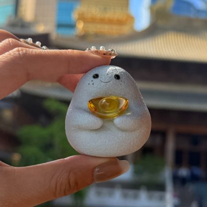 Citrine Crystal Huggy Buddy – Handmade Wealth Charm for Focus, Desk Energy & Mindfulness Gift (Natural Feng Shui Prosperity Stone) - Image 7