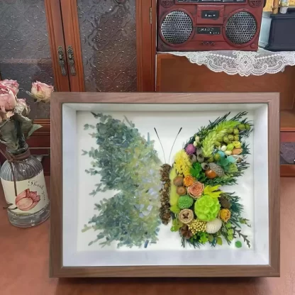 Butterfly Crystal Art | Shattered Gemstones & Preserved Flowers | Boho Home Decor | Unique Gift for Wedding/Birthday with healingcrystal - Image 5