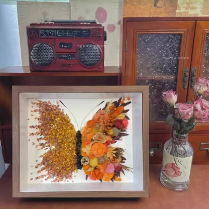 Butterfly Crystal Art | Shattered Gemstones & Preserved Flowers | Boho Home Decor | Unique Gift for Wedding/Birthday with healingcrystal - Image 7